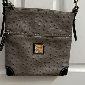 Dooney & Bourke Gray Leather Textured Crossbody Bag